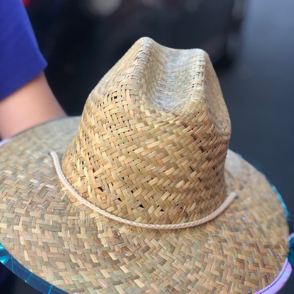 24/7 Life NWT’s Women's Tropical Print Straw Beach Hat Size One (new with Tags) - Picture 11 of 14